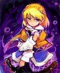  arm_warmers bad_id bad_pixiv_id blonde_hair green_eyes kogiso mizuhashi_parsee pointy_ears short_hair solo touhou upper_body 