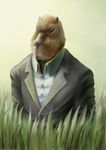  formal grass highres junk_(jk) no_humans original solo suit what 