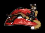  canine crossdressing drag fox frank-n-furter gloves high_heels lipstick male necklace nightmare_fuel rocky_horror_picture_show solo stockings tie unknown_artist 