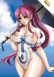  adult aria breasts cameltoe curvy fei_(artist) fei_(maidoll) hips large_breasts mizunashi_akari older one-piece one-piece_swimsuit see-through swimsuit wide_hips 