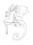  dragon female hybrid nude scalie sketch solo tiina_purin 