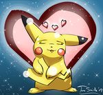  &hearts; eyes_closed face_markings pikachu pok&eacute;mon standing tail_censorship tom_smith yellow 
