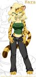  bbmbbf clothing feline female kara solo standing tiger unzipped 