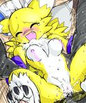  bed blush breasts canine claws cum cum_inside digimon eyes_closed fang female fox male missionary_position on_back panting penetration penis pillow pov renamon sex straight sweat tail tears unknown_artist vaginal vaginal_penetration yellow 
