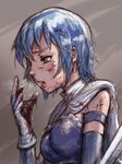  blood blue_eyes blue_hair cape close-up cuts face gloves hands highres injury lips magical_girl mahou_shoujo_madoka_magica miki_sayaka revision short_hair sketch solo tears upper_body white_gloves yoshikawa_kazunori 