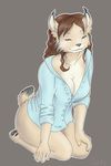  bottomless brown_hair candy_(artist) feline female hair kneeling lynx mammal rebecca solo 