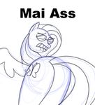  butt cutie_mark dat_ass_(meme) equine eyewear female feral fluttershy fluttershy_(mlp) friendship_is_magic glasses horse looking_back mammal meme monochrome my_little_pony no-ink plain_background pony presenting presenting_hindquarters sketch solo sunglasses white_background 