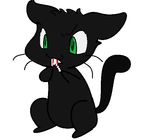  alpha_channel animated bite black black_fur blood cat chibi cursor cute feline feral fur green_eyes jaguar kill male mammal plain_background roy_mccloud solo transparent_background vore whiskers 