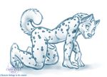  blue_and_white canine curiodraco dalmatian dog husky male mammal monochrome nude penis plain_background sketch solo unknown_species white_background 