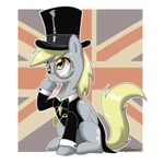  british crossdressing cutie_mark derp derpy_hooves_(mlp) equine eyewear female feral friendship_is_magic hat horse john_joseco mammal monocle my_little_pony pegasus pony solo terribly_british toff top_hat union_flag union_jack wings 