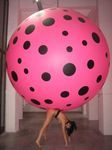  bikini female giant_ball girl lowres polka_dot polka_dots swimsuit yayoi_kusama 