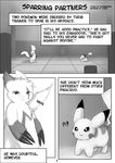  comic doujin english_text female male monochrome pathwarden pikachu pok&eacute;mon straight tiuhu zangoose 