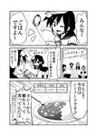  anchor animal_ears blush chipa_(arutana) comic curry food greyscale hair_ornament hat hijiri_byakuren houjuu_nue ladle midriff monochrome mouse_ears multiple_girls murasa_minamitsu nazrin short_hair shrimp toramaru_shou touhou translated unzan 