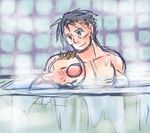  alien bath blush captain_falcon hira hot_spring nude olimar smile steam sweat 