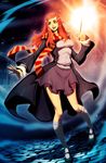  genzoman ginny_weasley harry_potter orange_hair skirt socks spell witch 