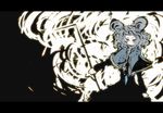  abstract animal_ears bad_id bad_pixiv_id dowsing_rod f7(eiki) grey_hair letterboxed nazrin outstretched_arm red_eyes short_hair solo touhou 