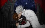  kiryu_zero kiss moon night tree vampire_knight yuuki_cross 