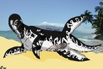  bad_dragon beach black black_skin cute dinosaur enjoy enjoyment fangs fins hard hot invalid_tag joy leiwo leiwo_(character) liopleurodon looking_at_viewer male marbled narse naughty penis photo_background photograph_background play playful plesiosaur presenting scalie sea seaside sex showing_off silver-weed solo spotted spreading teeths water water_horse white_belly 