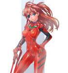  blue_eyes bodysuit brown_hair evangelion:_3.0_you_can_(not)_redo eyepatch hand_on_hip lance_of_longinus long_hair neon_genesis_evangelion plugsuit rebuild_of_evangelion shikinami_asuka_langley solo souryuu_asuka_langley takoyaki_neko-san twintails 