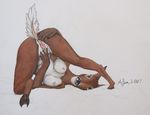  2009 alsem anus breasts cervine deer female hooves nude pussy solo spreading upside_down 