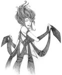  evelynn greyscale league_of_legends monochrome solo traditional_media 