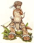  chubby hunter loincloth lutrai male ollie_canal otter solo topless tribal underwear 