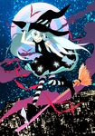  alternate_costume aqua_eyes aqua_hair bat boots broom broom_surfing cityscape gloves grin hat hatsune_miku long_hair pantyhose rem_(artist) smile solo space striped striped_legwear too_many too_many_bats twintails vocaloid witch_hat 