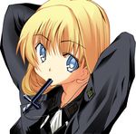  alice_soft blonde_hair blue_eyes cross daiteikoku hat military military_uniform nazi peaked_cap retia_adolf rosary sansyaku uniform 