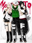  2kk anbu black_hair blonde_hair friends haruno_sakura long_hair nail_polish naruto pink_hair team7 team_7 tegaki uchiha_sasuke uzumaki_naruto 