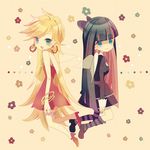  bad_id bad_pixiv_id blonde_hair blue_eyes dress hoshi_torotoro multicolored_hair multiple_girls panty_&amp;_stocking_with_garterbelt panty_(psg) red_dress stocking_(psg) striped striped_legwear thighhighs wings 