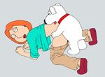  animal bent_over brian_griffin canine collar dog family_guy female feral human interspecies lois_griffin looking_back male open_mouth presenting red_hair sex straight tongue unknown_artist white zoo 
