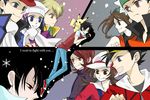  black_hair blonde_hair blue_eyes blue_hair brown_eyes brown_hair closed_eyes eyes_closed gold_(pokemon) green_eyes haruka_(pokemon) hat hikari_(pokemon) jun_(pokemon) kotone_(pokemon) kouki_(pokemon) multiple_boys multiple_girls odamaki_sapphire pearl_(pokemon) pikachu platinum_berlitz pokemon pokemon_(game) red_(pokemon) red_eyes red_hair ruby_(pokemon) scarf silver_(pokemon) twintails versus vs yuuki_(pokemon) 