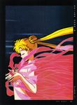  absurdres artbook bishoujo_senshi_sailor_moon blonde_hair crystal detransformation double_bun eyes_closed highres long_hair magical_girl naked_ribbon nude official_art profile ribbon ribbons sailor_moon tsukino_usagi twintails wind 