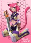  blade_kitten cat_ears cat_tail felian female kit_ballard pink_hair sword tail weapon 