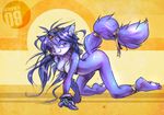  all_fours canine edtropolis female fox gloves krystal nude pinup raised_tail solo star_fox tail video_games 