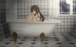  bathtub brown_hair moon night nude red_eyes vampire_knight yuuki_cross 