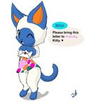  2009 animal_crossing anthro bottomwear clothed clothing domestic_cat english_text felid feline felis female flower genitals hi_res letter mammal mitzi_(animal_crossing) nintendo one_eye_closed plant pussy siamese skirt solo stormdragonblue tail text wink 