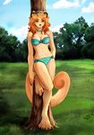  bikini curly_hair female hair possum skimpy solo thumbclawz 