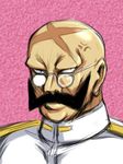  alice_soft bald beard daiteikoku dha empire_of_japan facial_hair glasses lowres male male_focus military military_uniform ugaki_sakura uniform 