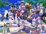  beach canine cheetah coca_cola demon feline female horns hybrid koi_(artist) lagomorph male pandemonium_company pixiv_project product_placement rabbit seaside skimpy swimsuit wings wolf 