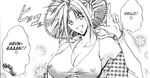  blonde_hair breasts fanservice getbackers hat hevn_(getbackers) large_breasts manga see_through smile 