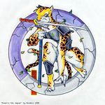  armor cheetah chris_goodwin feline male sword warrior weapon 