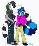  blue female lemur male marium psychodjinn punk raccoon smoking 