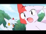  forest open_mouth pok&eacute;mon shock tobineko tree unknown_artist zangoose 