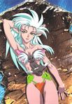  bikini green_hair hakubi_ryoko highres kajishima_masaki ryou-ouki ryouko_(tenchi_muyou!) swimsuit tenchi_muyou! 