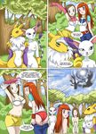  anthro breasts brown_eyes brown_hair butt canine chest_tuft cleavage clothed clothing comic digihentai digimon female fox fur gatomon green_eyes hair hikari_kamiya human mammal nipples nude orange_hair palcomix panties purple_eyes pussy renamon rika_nonaka side_boob tuft underwear undressing unknown_artist 