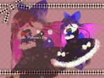  closed_eyes dress gift gloves multicolored_hair panty_&amp;_stocking_with_garterbelt shinigami_a solo stocking_(psg) valentine zoom_layer 