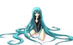  breasts cleavage garuku hatsune_miku vocaloid white 