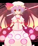  bad_id bad_pixiv_id bat_wings blue_hair blush danmaku dress fang hat highres pasutel pink_dress remilia_scarlet smile solo touhou wings 