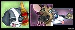  alcohol balls canine dog eat feral ferret fightbite holly_massey hyena mouth pitbull rat rodent vore 